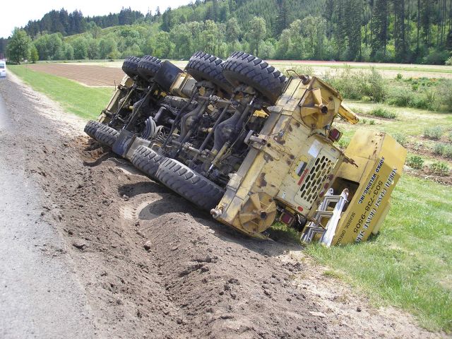 Highway 26 Crane Rollover