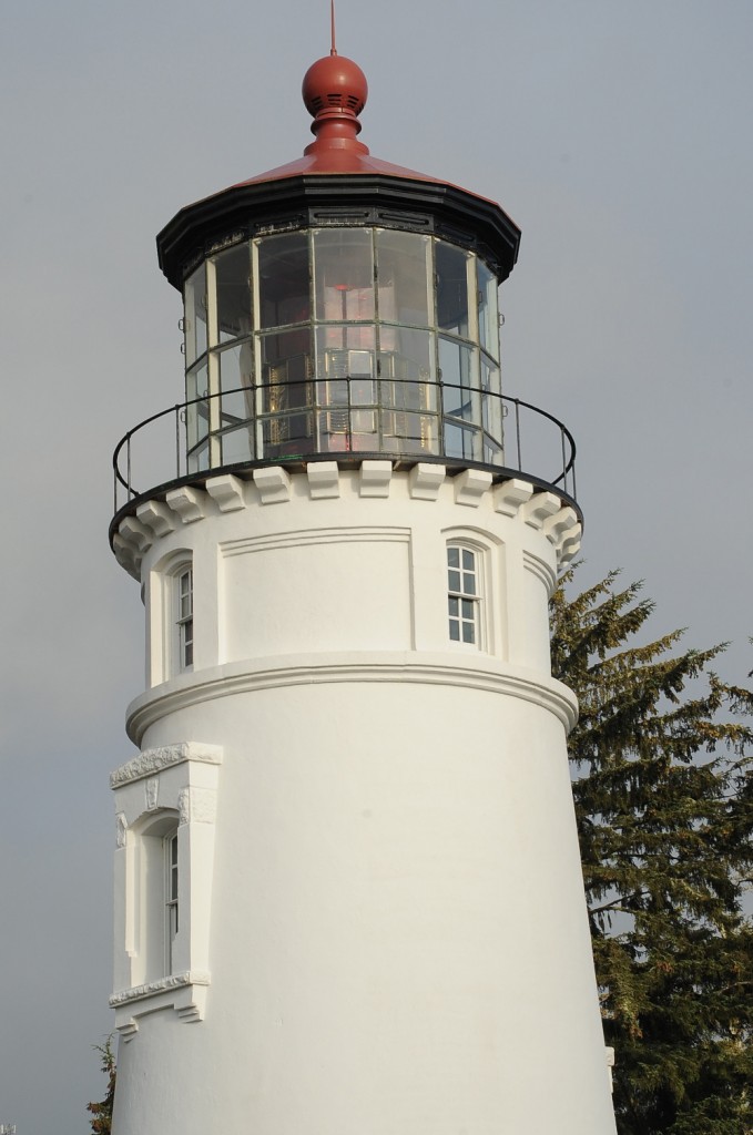 Umpqua River Lighthouse The Umpqua River Lighthouse marks the river's entrance in Winchester Bay, July 18, 2012, just as it has since 1894. The Coast Guard held a reception at the lighthouse, July 18, 2012, to thank the many people who continue to work to keep it going since the Coast Guard transferred responsibility of its maintenance and operation to Douglas County, Ore., Apr. 12, 2012. U.S. Coast Guard photo by Petty Officer 3rd Class Nate Littlejohn