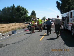  INJURY TRAFFIC CRASH - HIGHWAY 99W NORTH OF MONMOUTH August 2nd 2012