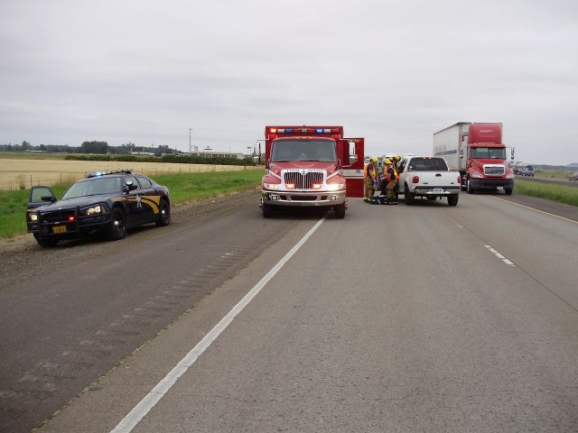 Scene on I5 near collision