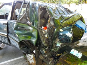 Jeep Patriot after crash