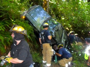 Vehicle Recovery in North Fork Crash near Lyons