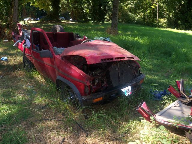 Nissan Pathfinder after crash