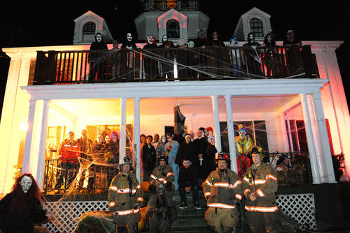 Firefighters and other Tillamook, Ore., area community members prepare to host Station Tillamook Bay’s third night of its 2nd annual haunted house