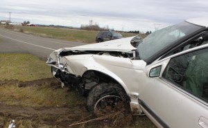 Crashed Cadillac