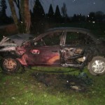 99 Saturn SL burned