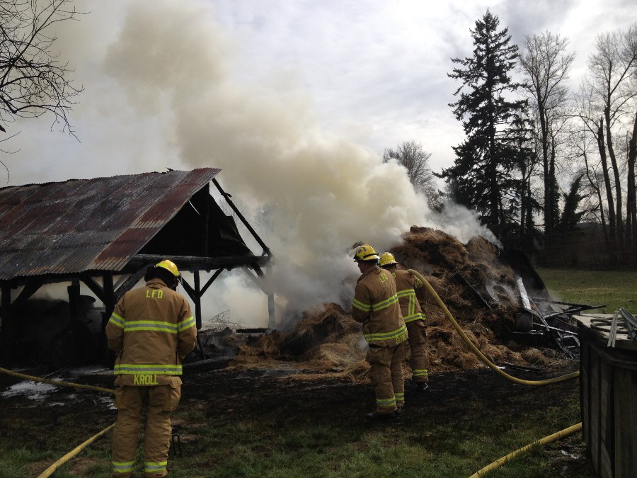 Lebanon Fire Extinguishes Barn & Hay Fire - 3