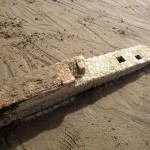 Sample of a wooden beam found on the coast. No need to report this.