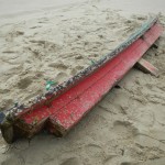 Top portion of what appears to be a torii found on Siuslaw River South Jetty near Florence, OR